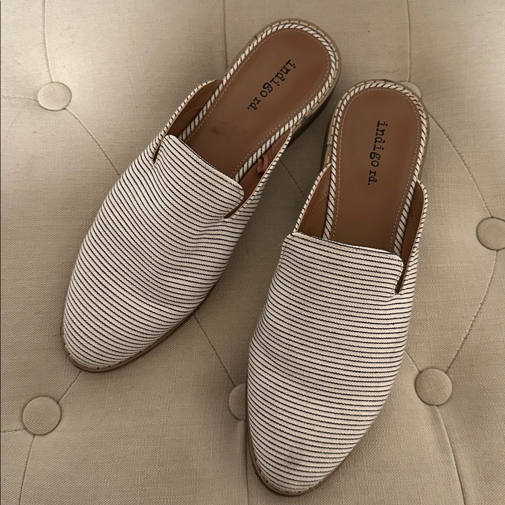 Indigo Rd. Striped Slip-On Mules